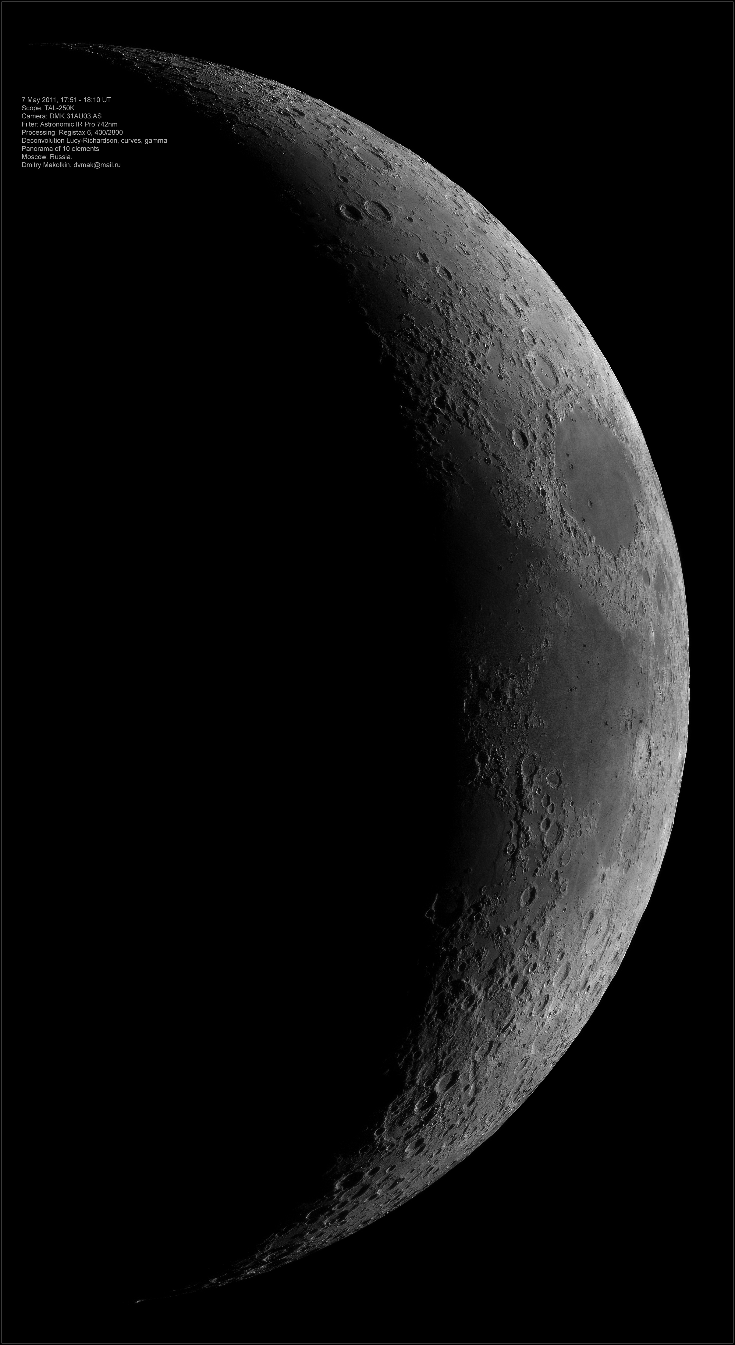 Moon panorama, 7 May 2011 by Dmitry Makolkin