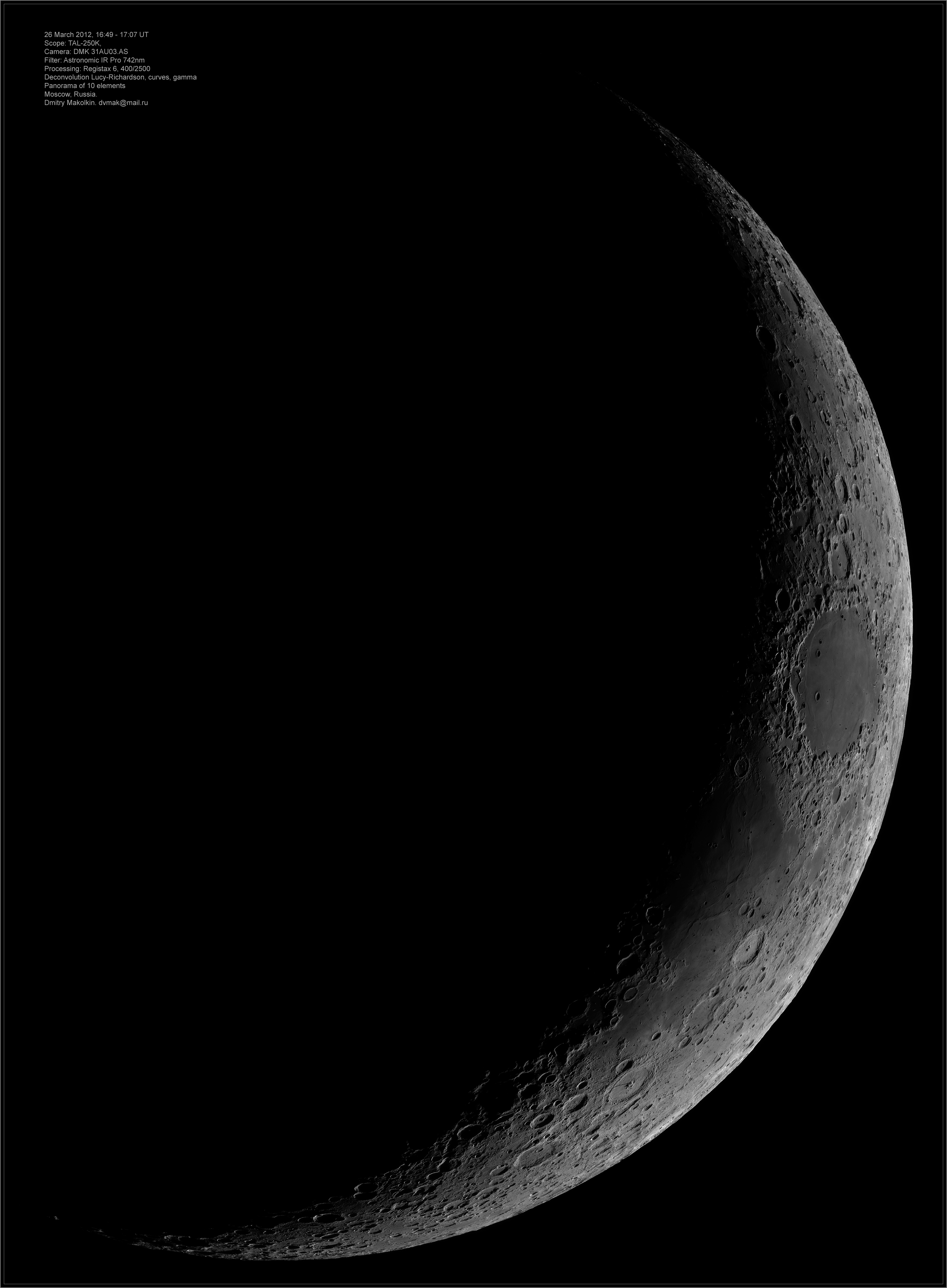Moon image 25 March 2012